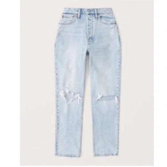 Abercrombie & Fitch curve love high rise dad jeans size 6/28 - Picture 4 of 5